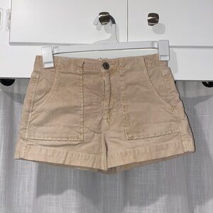 Corduroy Khaki Short Shorts